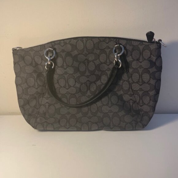 Coach Medium Black with authentic "c" Purse - Picture 2 of 3